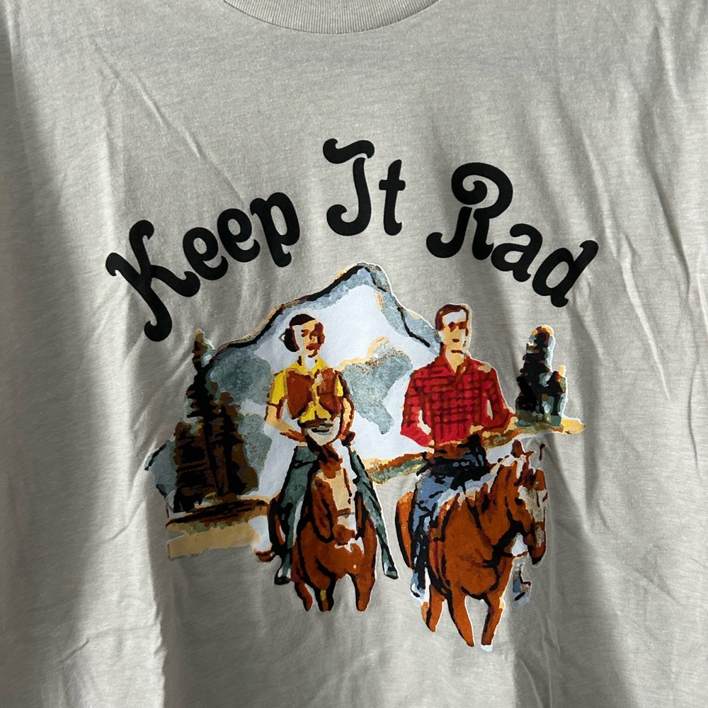 Men's Cream 'Keep It Rad' Graphic Tee - Picture 3 of 6